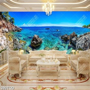 Tranh psd chất lượng hòn đảo trên đại dương xanh