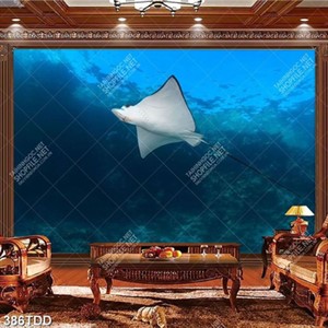 Tranh cá đuối biển in chất lượng cao