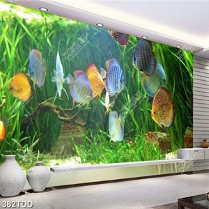 Tranh đàn cá trang trí in uv đẹp