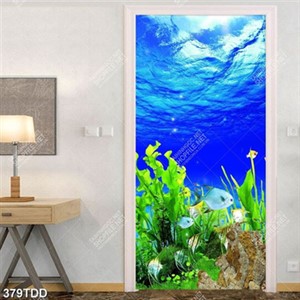 Tranh sinh vật dưới đại dương xanh trang trí đẹp