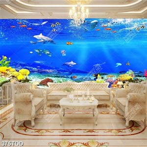 Tranh cá heo đại dương trang trí phòng trẻ em