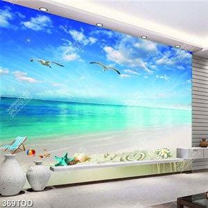 File tranh psd bãi biẻn xanh đẹp