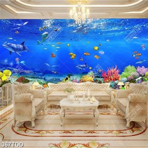 Tranh đàn cá dưới đáy đại dương trang trí phòng khách