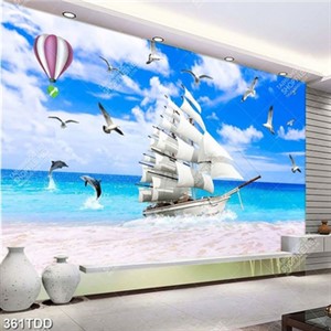 File tranh gốc con thuyền trên mặt biển