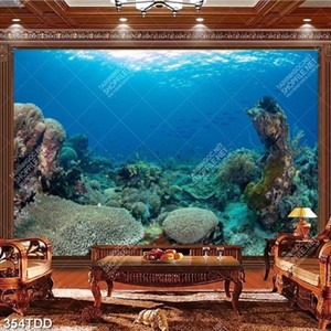 Tranh psd san hô đại dương in uv