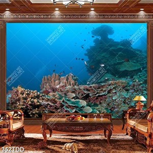 Tranh dãy san hô ở địa dương file psd