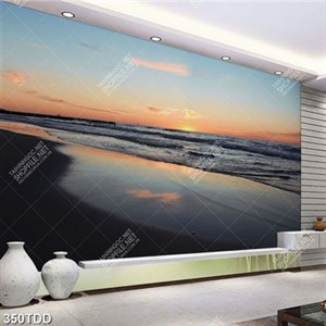 Tranh biển lúc bình minh file gốc psd