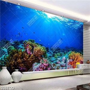 Tranh đại dương và san hô biển đẹp psd