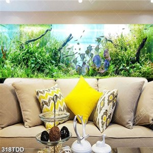 Tranh kính hồ cá đẹp fiel psd