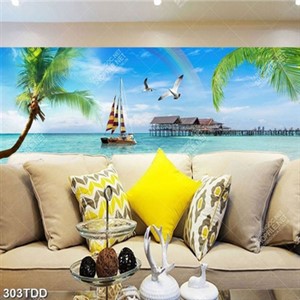 Tranh phong cảnh biển và đảo trên biển file gốc