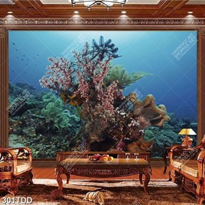 Tranh psd quần đảo san hô đẹp