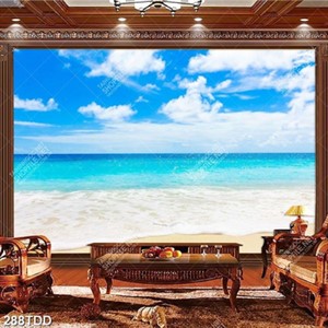 Tranh psd bãi biển xanh đẹp