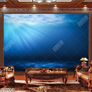 Tranh đáy biển chất lượng cao in kính