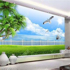 Tranh psd phong cảnh ven biển đẹp