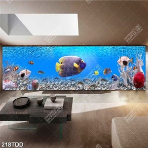 Tranh đàn cá tung tăng dưới đại dương và san hô file psd