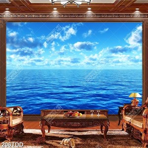 Tranh bãi biển và bầu trời xanh file psd Tranh bãi biển và bầu trời xanh file psd
