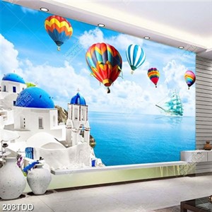 Tranh tòa lâu đài trên biển trang trí phòng ngủ đẹp