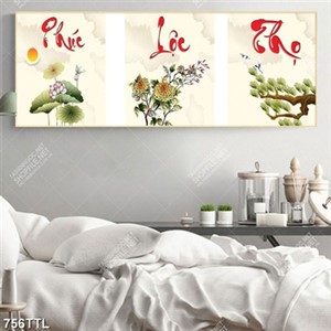 Tranh phúc lộc thọ trang trí tường file psd