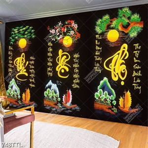 Tranh tư pháp trang trí nội thất phúc lộc thọ