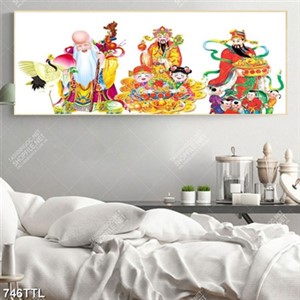 Tranh trang trí ngày tết phúc lộc thọ và các tiểu linh đồng