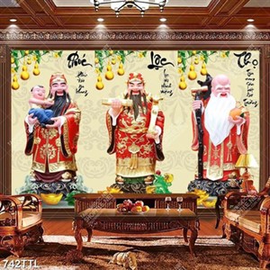 Tranh phúc lộc thọ trang trí tết chất lượng cao