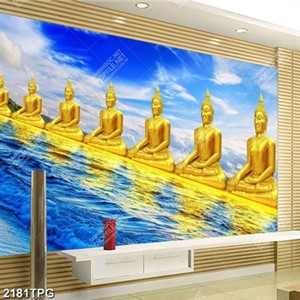 Tranh Thất Phật mạ vàng đẹp