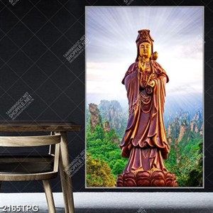 Tranh Quan Âm mạ đồng đẹp
