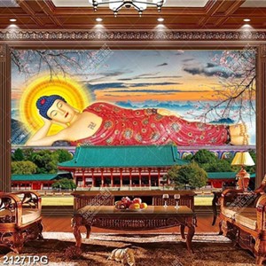 Tranh Đức Phật niết bàn trên n úi