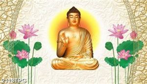 Tranh file psd tượng Phật mạ vàng