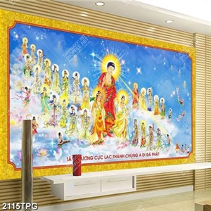 Tranh Tây Phương cực lạc chất lượng cao