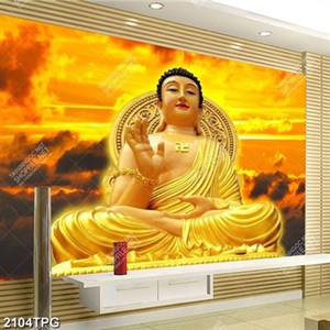 Tranh Phật Như Lai trên núi