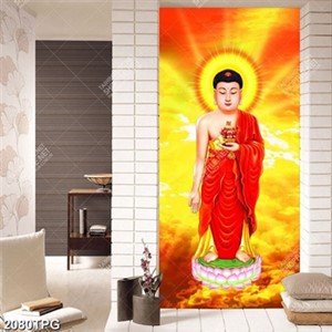Tranh Phật A Di Đà in kính chất lượng đẹp