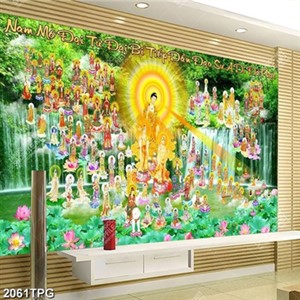 Tranh file psd Tây Phương Tam Thánh