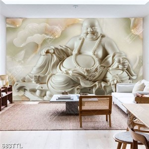 Tranh giả ngọc Phật Di Lặc 3D gắn tường