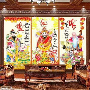 Tranh phúc lộc thọ trang trí tường ngày tết file gốc