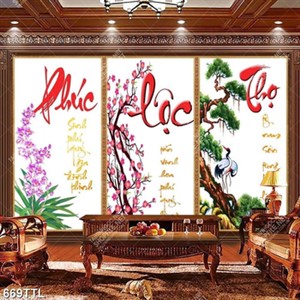 Tranh kim tiền gắn tường phúc lộc thọ