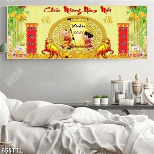 Tranh kim tiền tài lộc trang trí tết đẹp