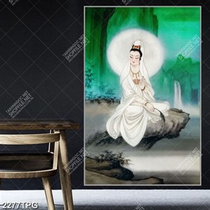 Tranh Quan Âm trên núi chất lượng đẹp