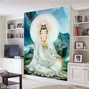 Tranh Bồ Tát trên núi