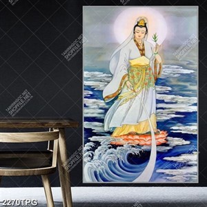 Tranh Phật và sóng biển