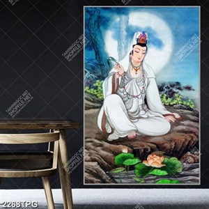 Tranh Quan Thế Âm trên núi
