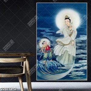 Tranh sơn dầu bồ tát đẹp