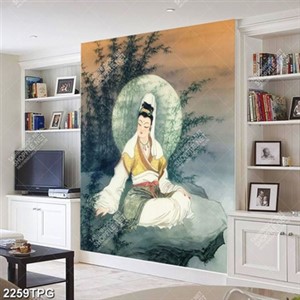 Tranh Quan Âm trên đỉnh núi