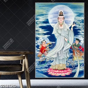 Tranh Bồ Tát và tiên đồng