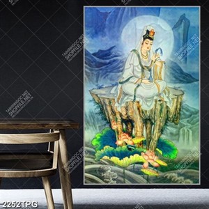 Tranh Bồ Tát trên núi đẹp