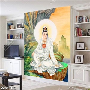 Tranh Quan Thế Âm Bồ Tát trên núi