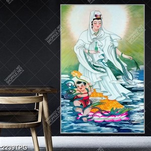 Tranh Phật Quan Âm và tiểu đồng