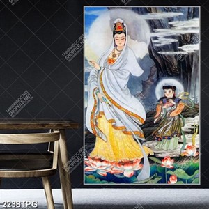 Tranh Bồ Tát và tiểu đồng