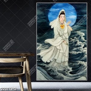 Tranh Bồ Tát trên sóng biển