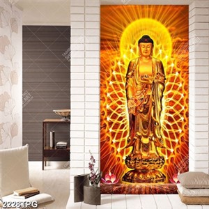 Tranh Phật A Di Đà nền lửa đẹp